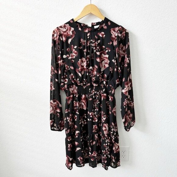 NEW Grace and Lace Floral Autumn Dress Black Size L - Picture 2 of 7